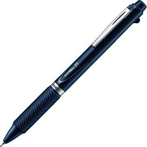 Pentel Ballpoint Pen Gel Ink Energel Multi-Function 0.5mm Dark Blue Barrel XBLW355C Black/Red/Sharp