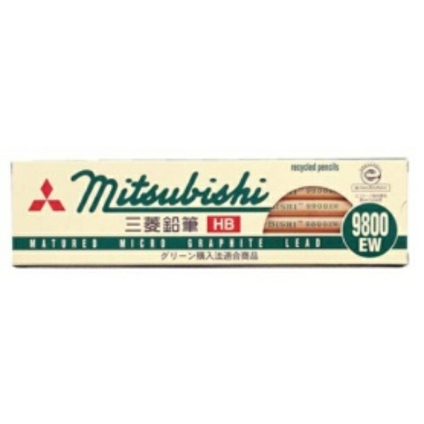 Mitsubishi Pencil Recycled Pencil 9800EW HB 1 Dozen K9800EWHB