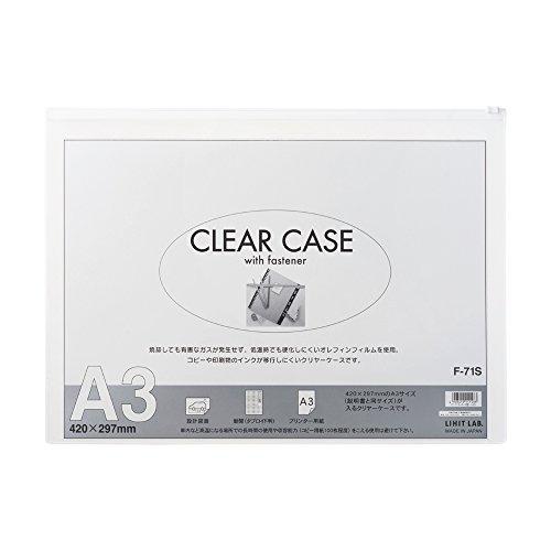 Rihitora Clear Case Zipper Case Horizontal Type A3 White F71S-0