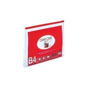 Rihitorabu Clear Case Zipper Case with Gusset B4S Red F75SM Red