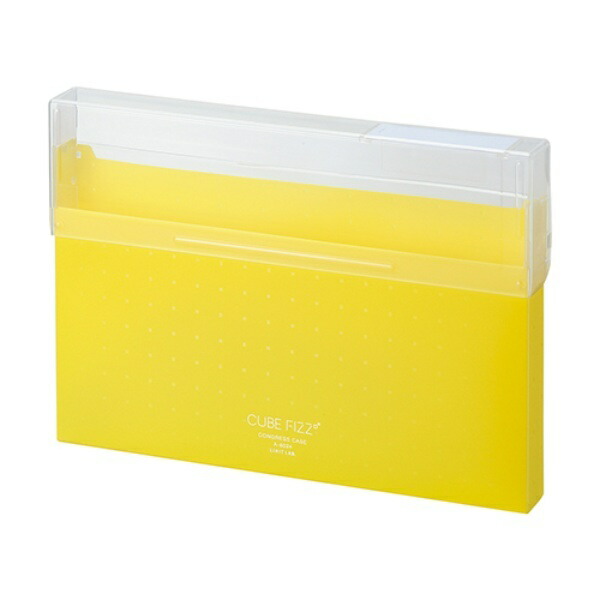 Rihitora Document File Case Congress Case A4 CUBE FIZZ Yellow Opaque A6024-5