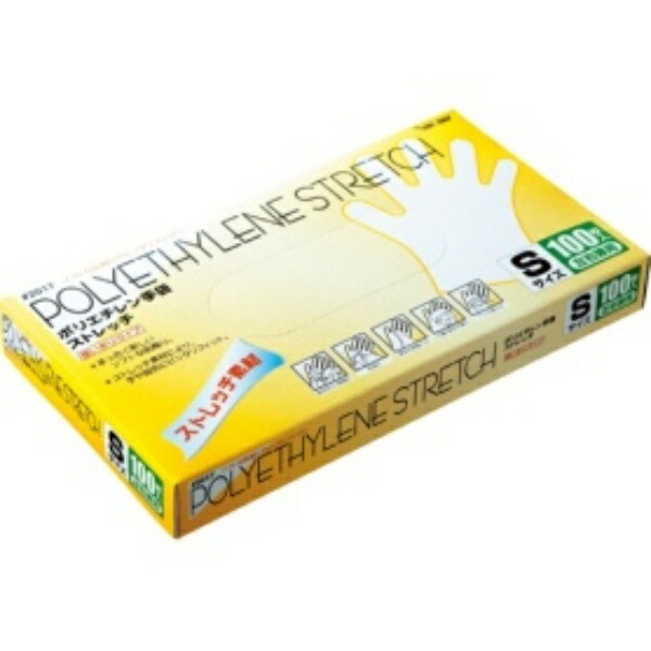 Kawanishi Kogyo Polyethylene Gloves Stretch 100-Pack #2017 Clear S