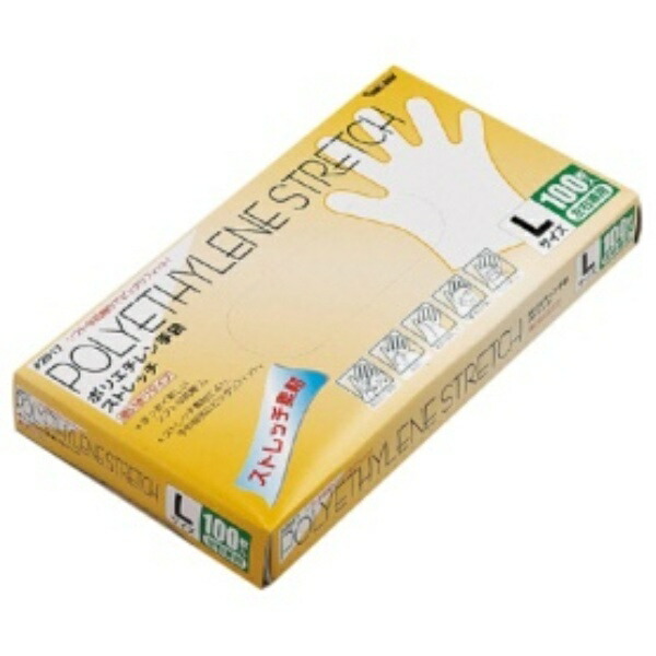 Kawanishi Kogyo Polyethylene Gloves Stretch 100-Pack #2017 Clear L