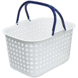 Heiwa Kogyo Laundry Basket Dot Shallow Type White