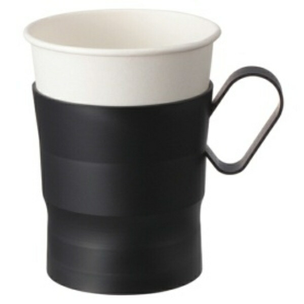 Strix Design Cup Holder Made in Japan Black Compatible with 200~270ml / 7~9oz paper cups and plastic cups Portable Desk Office Hot Cold Matte Finish DR-453