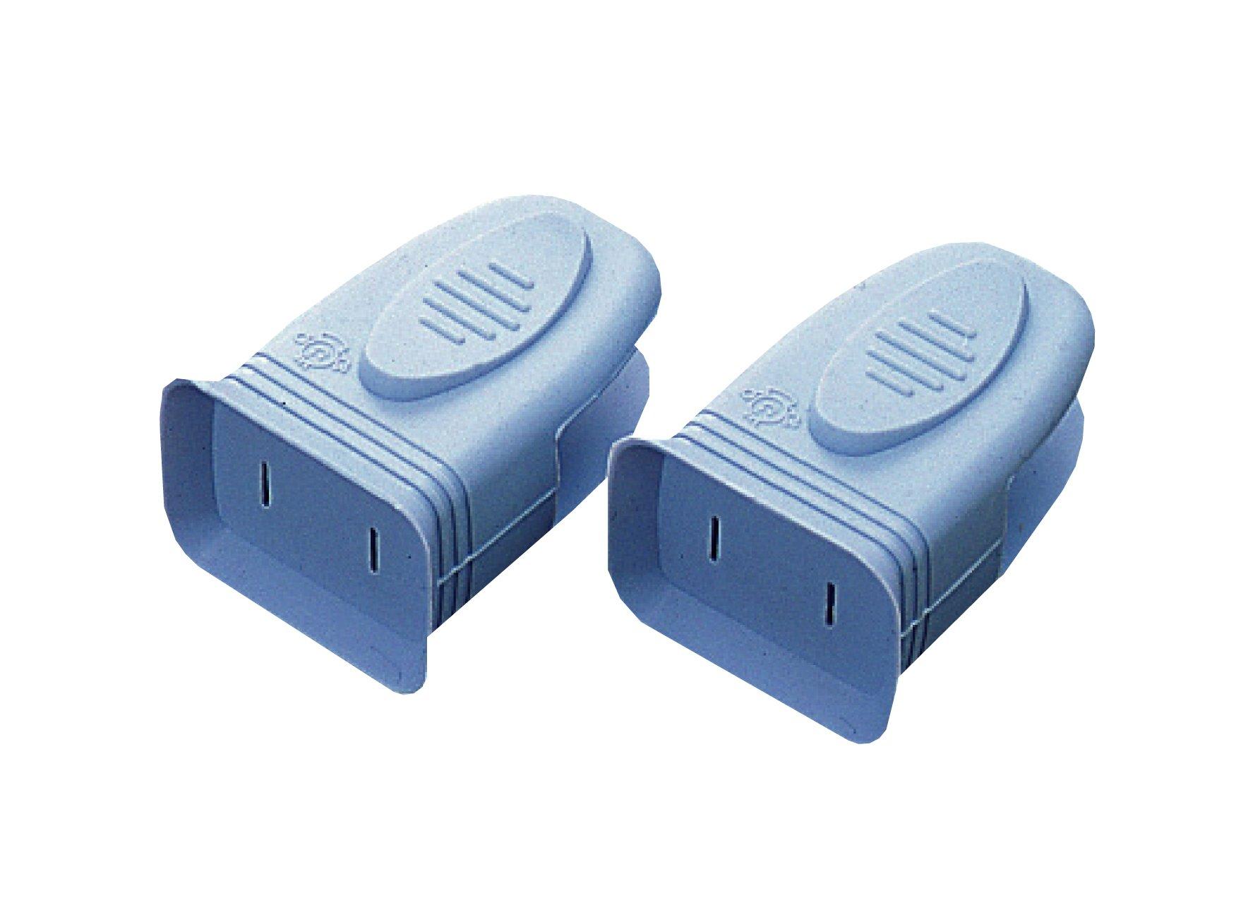 Smile Kids Outlet Cover Easy-Grip Safety Plug Cover 2-Pack Blue AKN-08