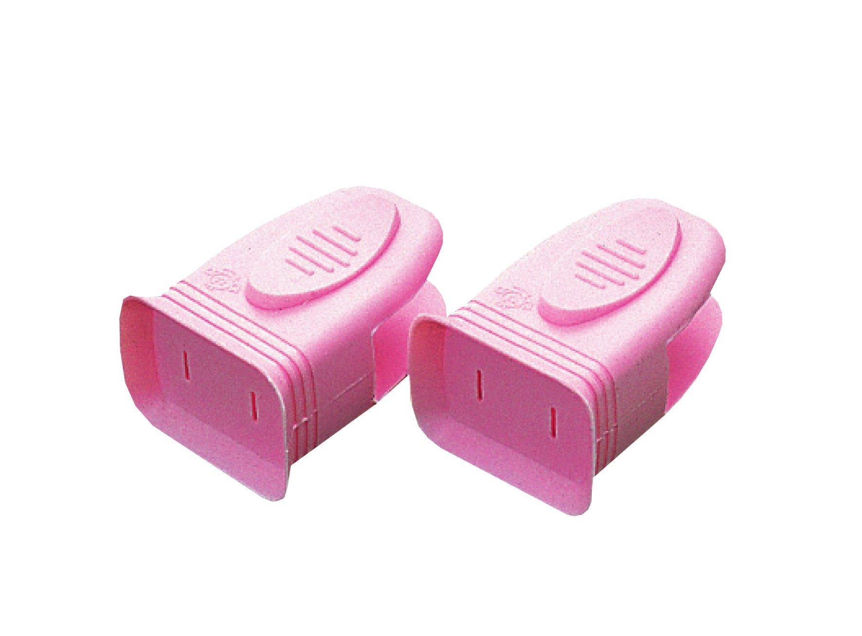 Asahi Denki Kasei Smile Kids Outlet Cover Easy-Grip Safety Plug Cover 2-Pack Pink AKN-08