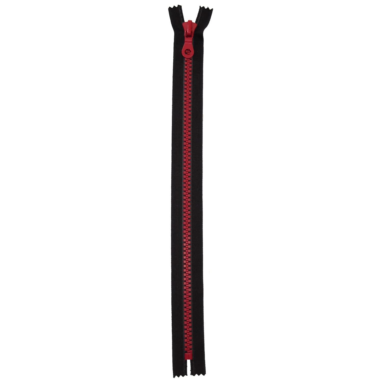 KIYOHARA HAND MADE COLLECTION Two-Tone Zipper 40cm Black/Red HM-10V40BL #X966