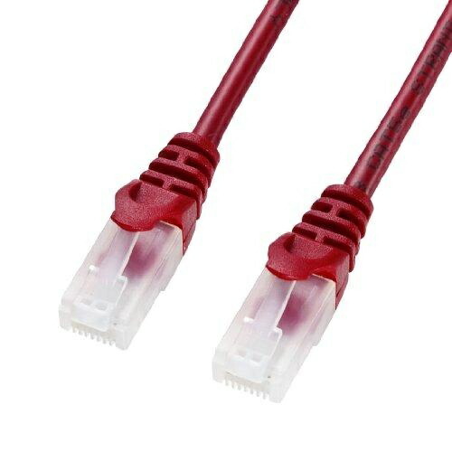 Sanwa Supply CAT5e LAN Cable with Clip-Proof Design, 3m, Red LA-Y5TS-03R