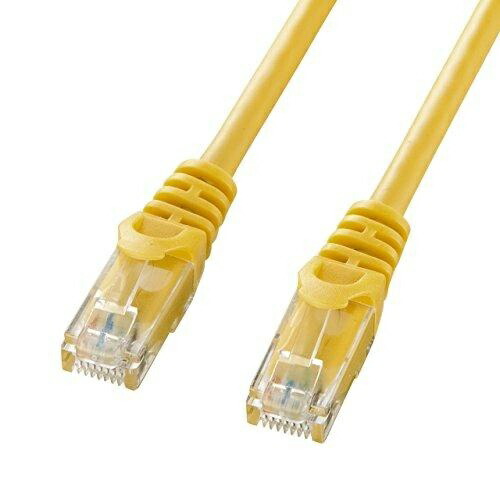 Sanwa Supply CAT6 LAN Cable (2m) UTP 1Gbps/250MHz RJ45 Snap-Proof Yellow LA-Y6-02Y