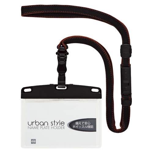 Open Industry Hanging Name Tag Urban Style Name Tag Card Holder Name Holder Detachable Business Card Size Rigid Header 1 Sheet Black NU-1P-BK