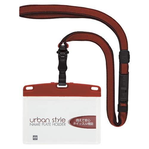 Open Industry Hanging Name Tag Urban Style Name Tag Card Holder Name Holder Detachable Business Card Size Rigid Header 1 Sheet Red NU-1P-RD