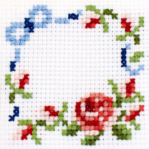 Olimpas Silk Thread First Cross Stitch: Roses and Ribbons 9035 Multi-Color