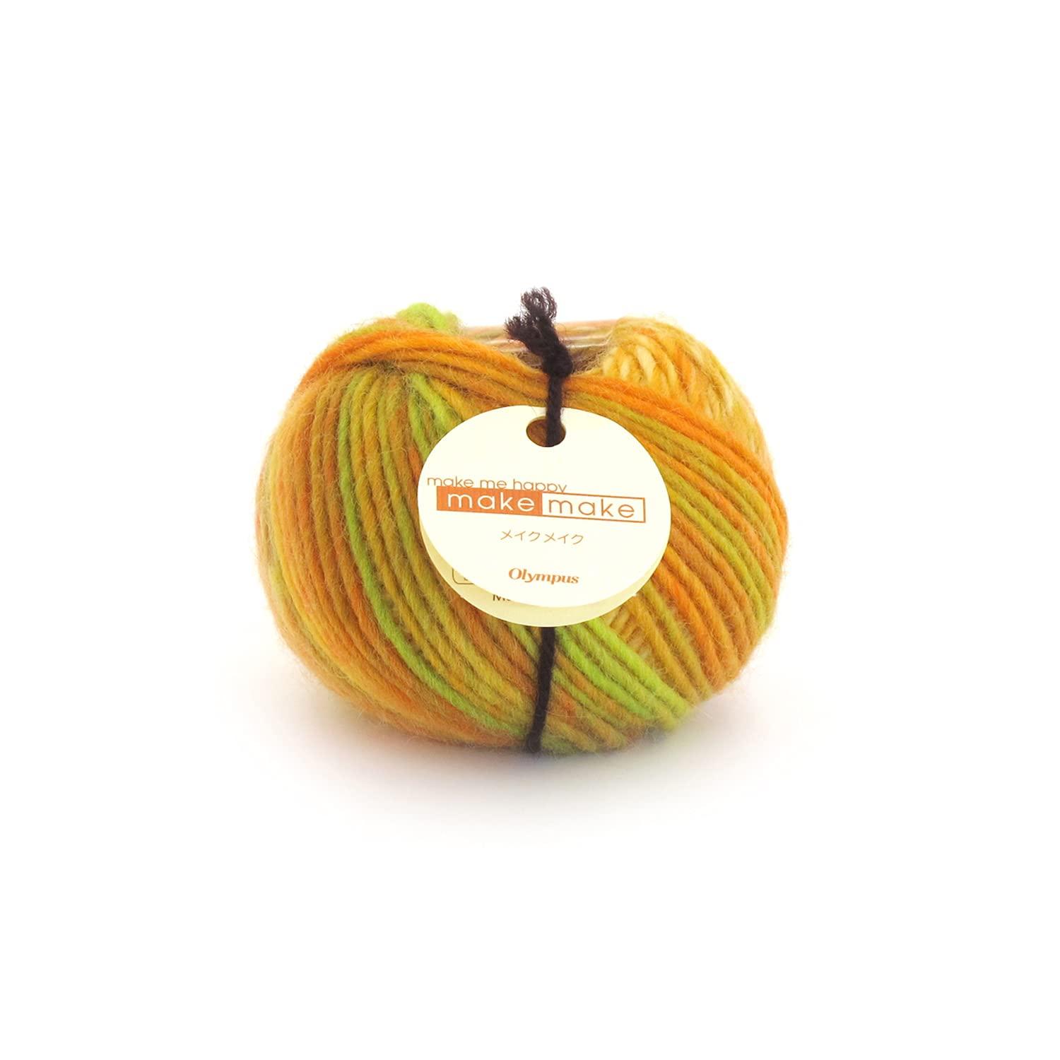 Olympus Thread Make Make Yarn Medium Weight Col.2 Orange Family 25g Approx. 62m