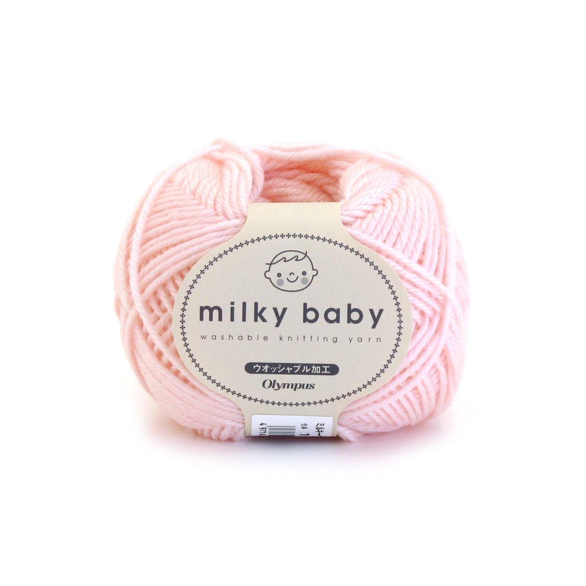 Olympus Thread Milky Baby Yarn Medium Weight Col.12 Pink Family 40g Approx. 114m