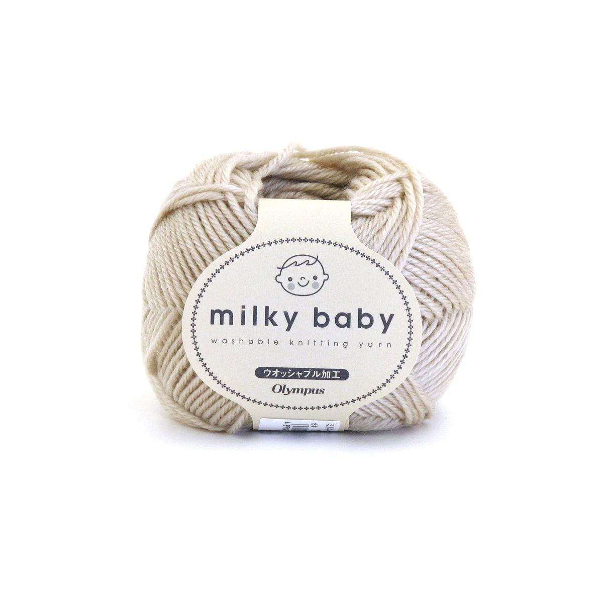 Olympus Thread Milky Baby Yarn Medium Weight Col.15 Beige Family 40g Approx. 114m