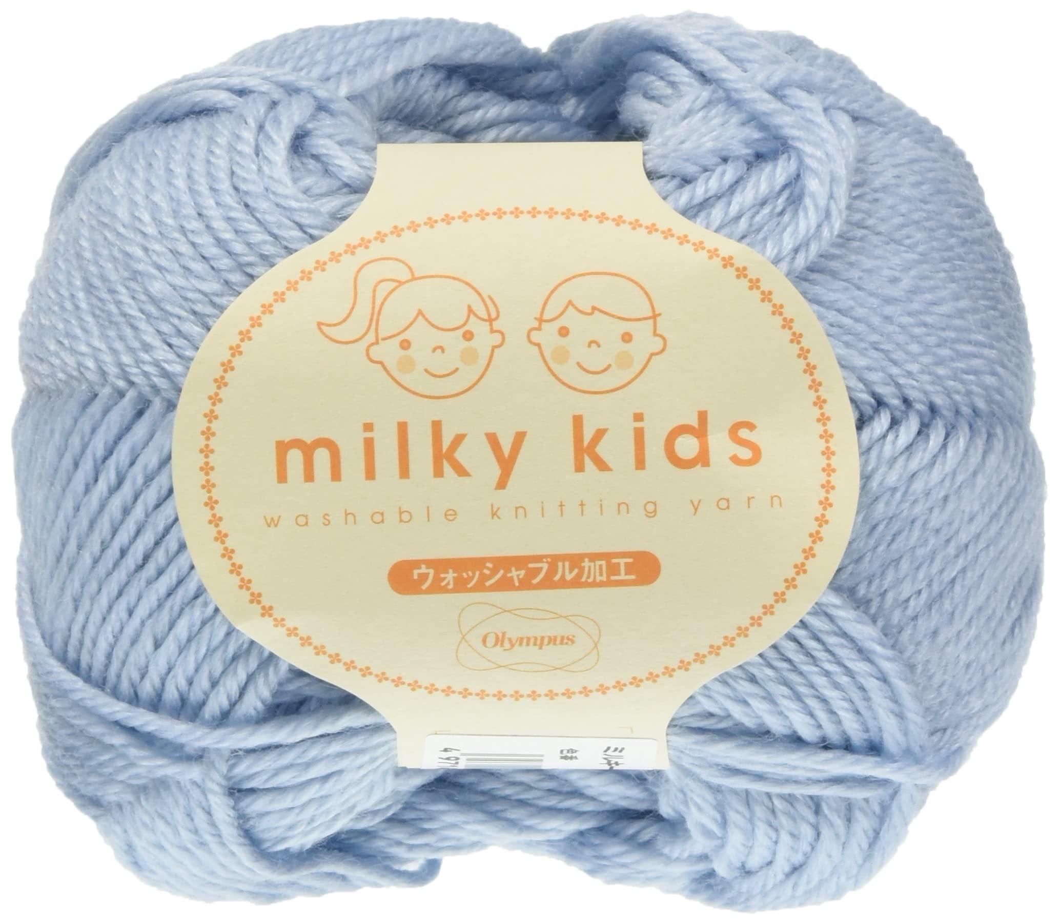 Olimpas Silk Milky Kids Yarn Medium Weight Col.54 Light Blue Family 40g Approx. 98m
