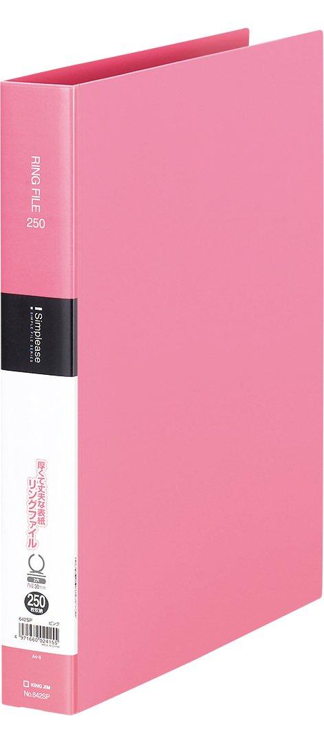 King Jim Ring File Simplicity Pink A4 642SP Pink