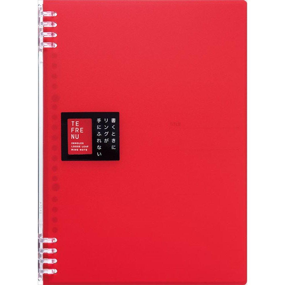 King Jim Ring Notebook Tefren 26-Hole B5 Vertical Red 9855TTE-R