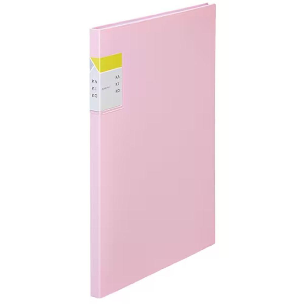 King Jim Clear File KAKIKO 20-Pocket A4 Vertical Pink 8632-P