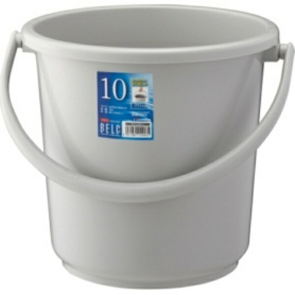 Squirrel Bucket Berg Round Body Light Gray 10L Made in Japan 10SB