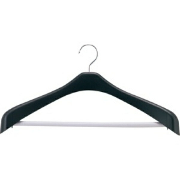 Shinkohanger Slacks Anti-Slip Stop Bar Hanger Width 42cm “Reverse” Jacket Stop 42 Black Rotating Hook Made in Japan 1 Piece