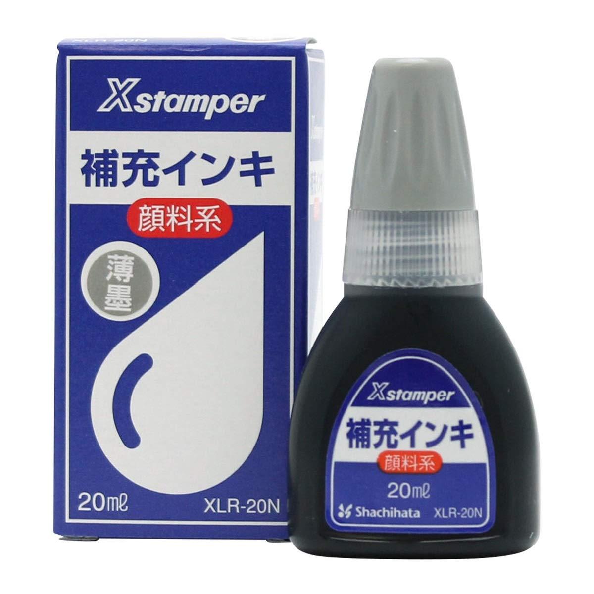 Shachihata X-Stamp Refill Ink Pigment-Based XLR-20N 20ml Light Gray