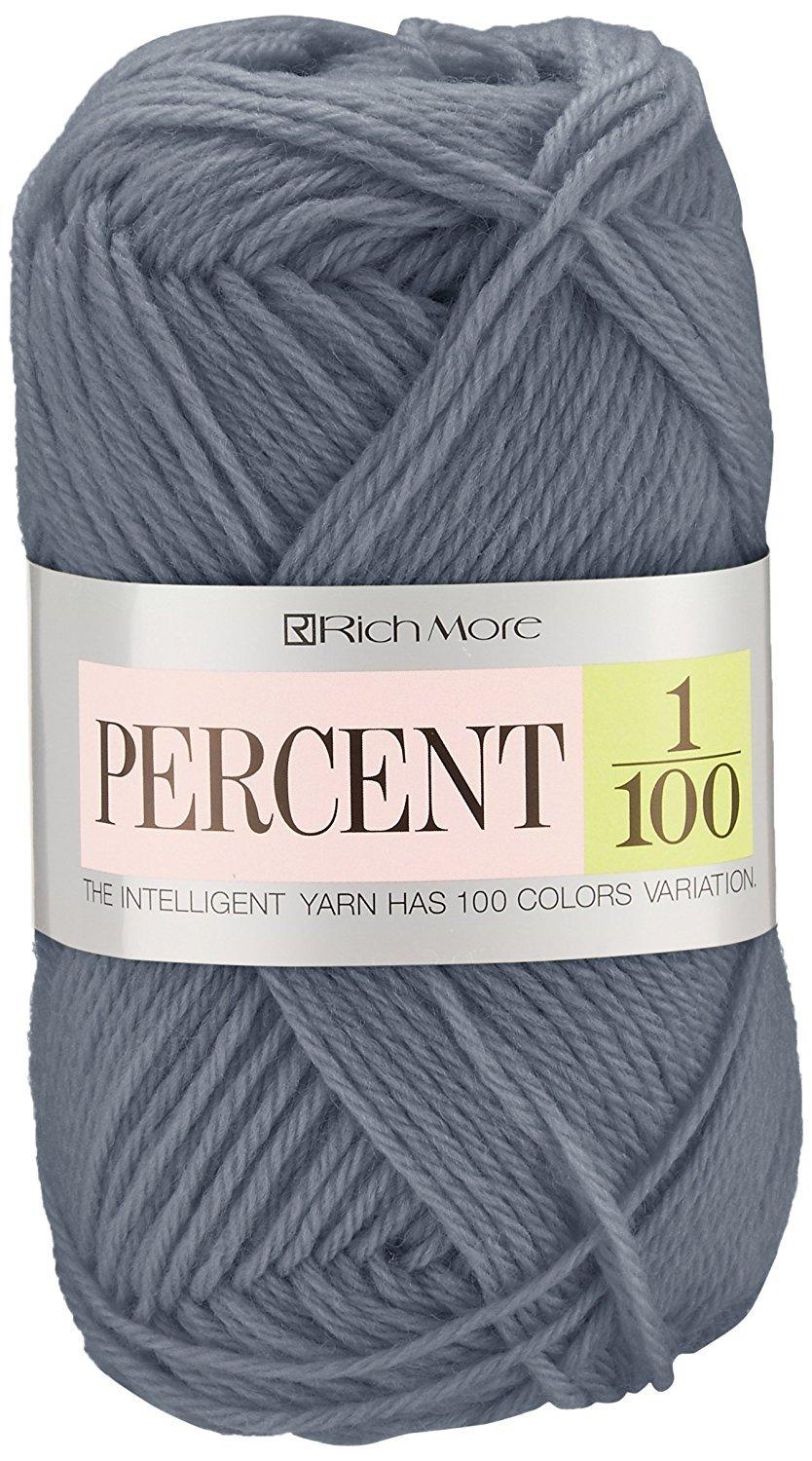 Richmore Percent Yarn, Medium Weight, Col. 119 Gray Family, 40g (approx. 120m), 017