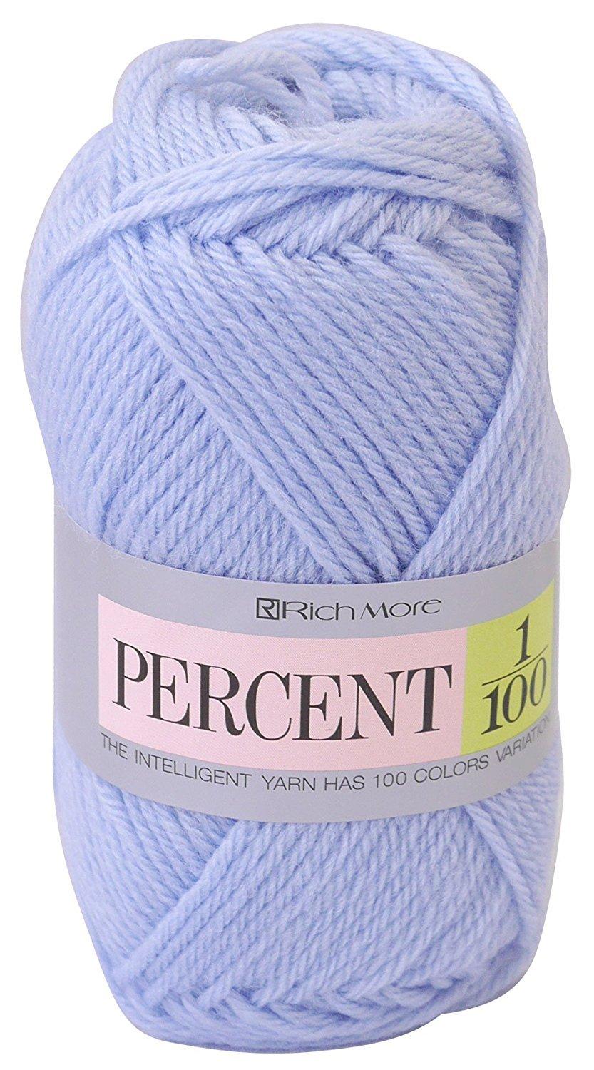 Richmore Percent Yarn, Medium Weight, Col. 39, Light Blue Family, 40g (approx. 120m), 017