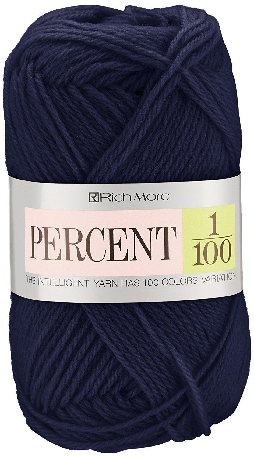 Richmore Percent Yarn, Medium Weight, Col. 47 Blue Family, 40g (approx. 120m), 017