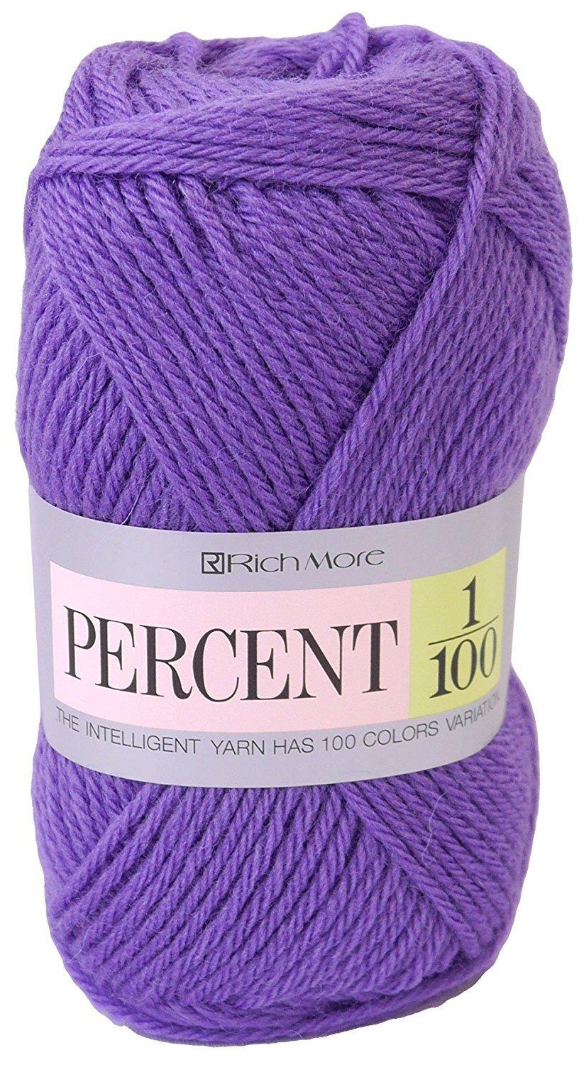 Richmore Percent Yarn, Medium Weight, Col. 53 Purple Family, 40g (approx. 120m), 017