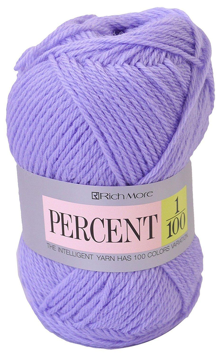 Richmore Percent Yarn, Medium Weight, Col. 56 Purple Family, 40g (approx. 120m), 017