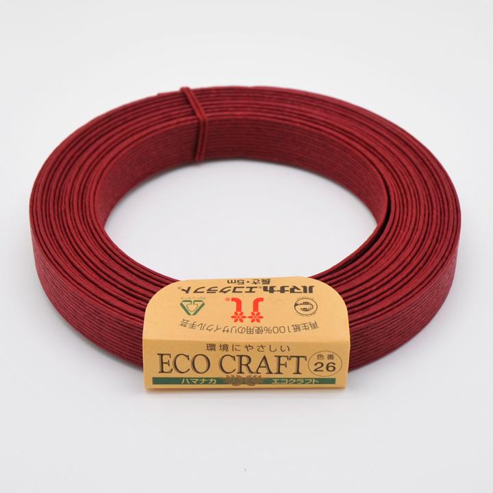 Hamana Eco Craft Approx. 15mm Width, 5m Roll Col. 26: Madder Red 2233