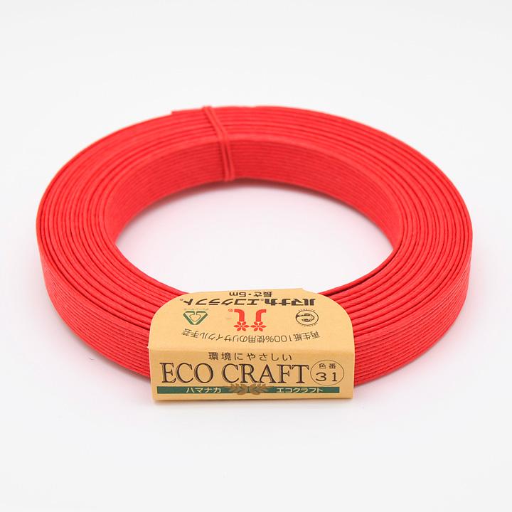 Hamana Eco Craft Approx. 15mm Width 5m Roll Col.31 Red 2233