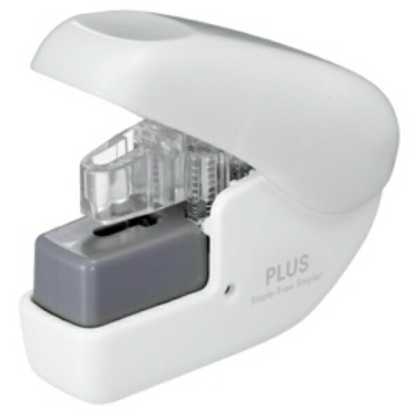 PLUS Stapler Staple-Free Stapler Paper Clinch Mini White SL-104NB 31-110
