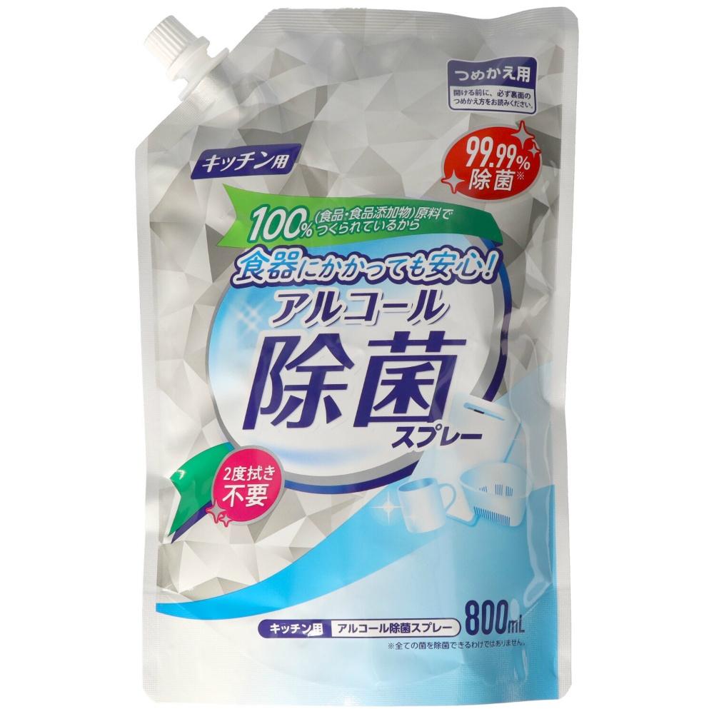 Mitsuei Kitchen Alcohol Disinfectant Spray Refill Large Capacity 800mL 1 Bottle