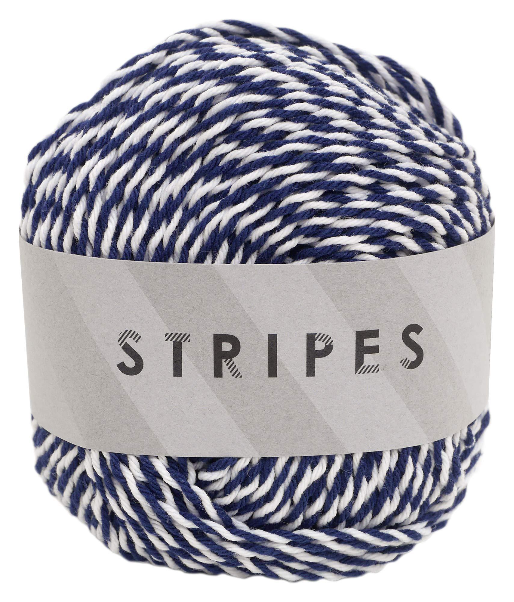 Yokota DARUMA Stripes Yarn Medium Weight Col.6 Blue Family 30g Approx. 58m 3010