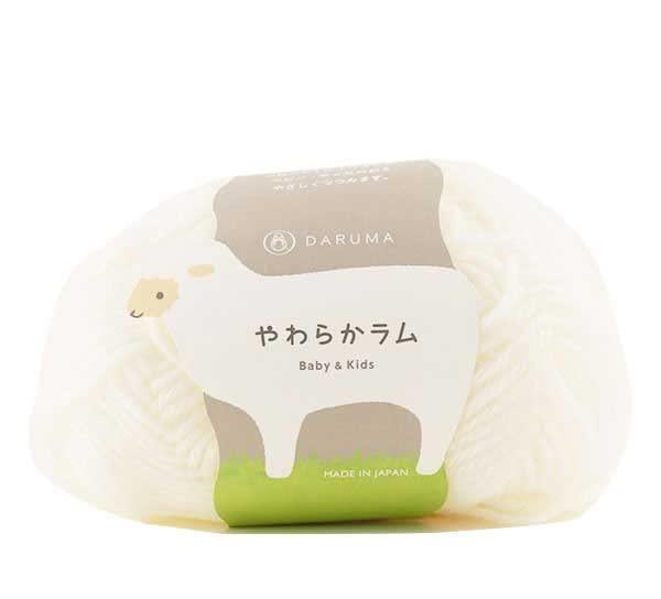 Yokota DARUMA Soft Lamb Wool Yarn Medium Weight Col.1 30g 103m 5140