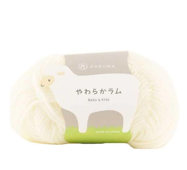 Yokota DARUMA Soft Lamb Wool Yarn Medium Weight Col.2 30g 103m