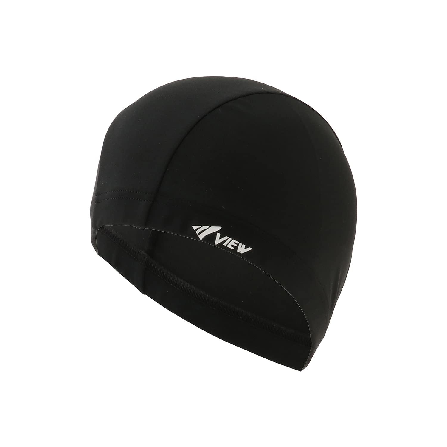 VIEW Swimming Cap Two-Way Cap for Adults Black V52 BK