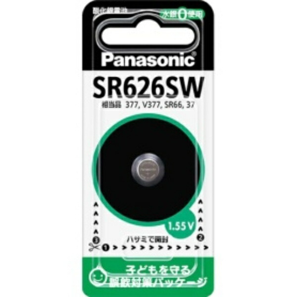 Panasonic Silver Oxide Battery, 1-Pack SR-626SW