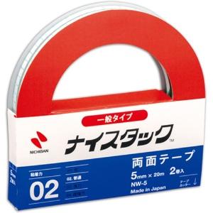 Nichiban Double-Sided Tape Nice Tack (General) 2 Rolls 5mm x 20m NW-5