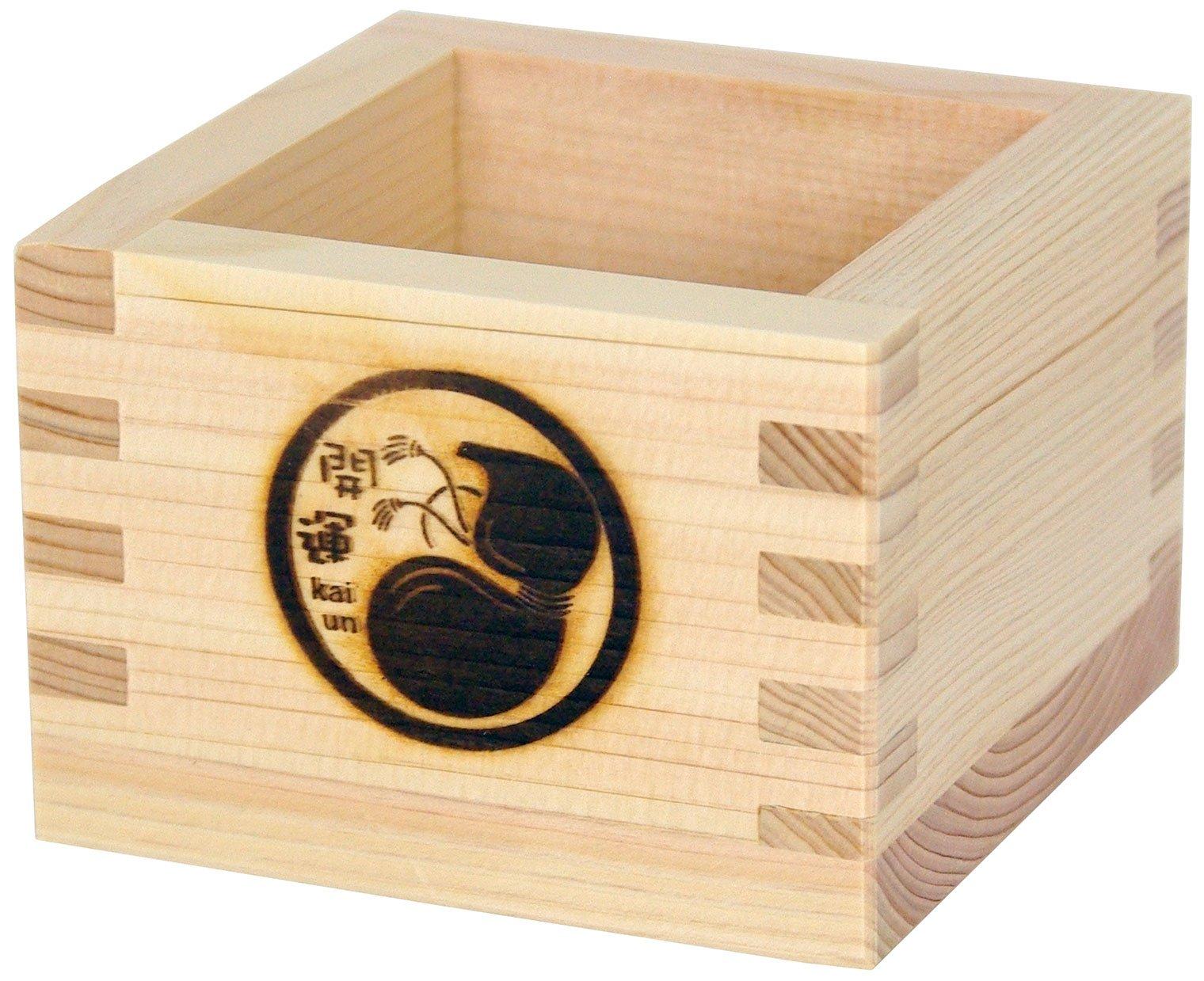 Yamako Temahima Workshop Hinoki Lucky Masu (1-go Masu) A masu with a refreshing hinoki scent, perfect for chilled sake Lucky Gourd yamaco83837
