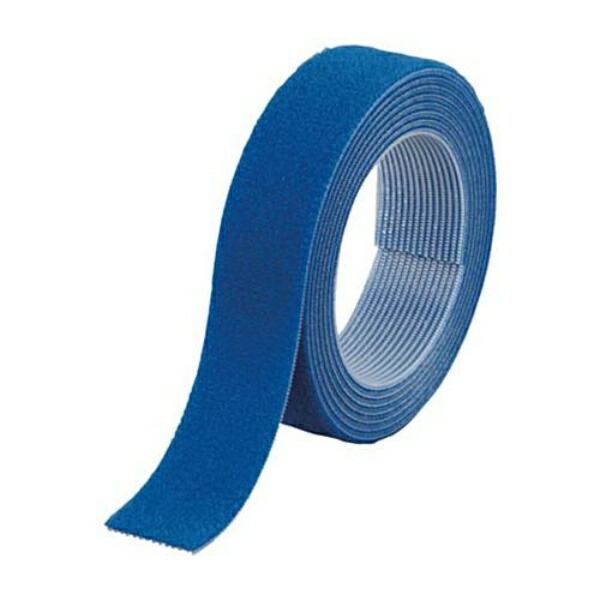 TRUSCO Magic Band Cable Tie Tape, Double-Sided, Blue, 20mm × 1.5m