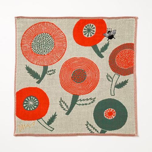 Kusubashi Mon Ori morita MiW Gauze Handkerchief Hornet Beige A-64794-86-BE 25×25cm