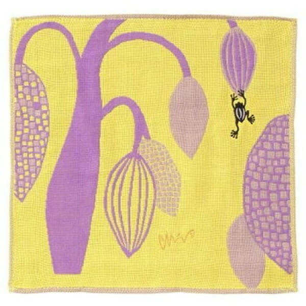 Kusubashi Mon Ori morita MiW Gauze Handkerchief Frog Yellow A-65533-86-Y 25×25cm