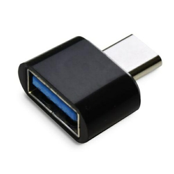 Japan Trust Technology OTG USB Type-A to USB Type-C Adapter Black OTGU2TC-BK
