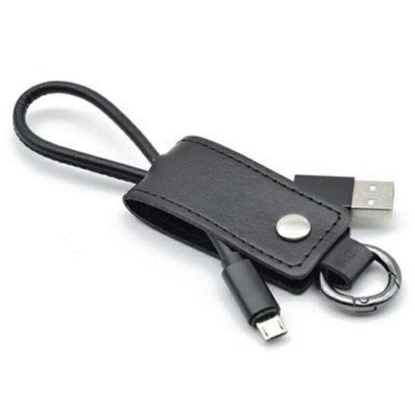 Integrated Storage Key Case Type USB Cable Japan Trust Technology KeycaseCable microUSB Black KCMU-BK