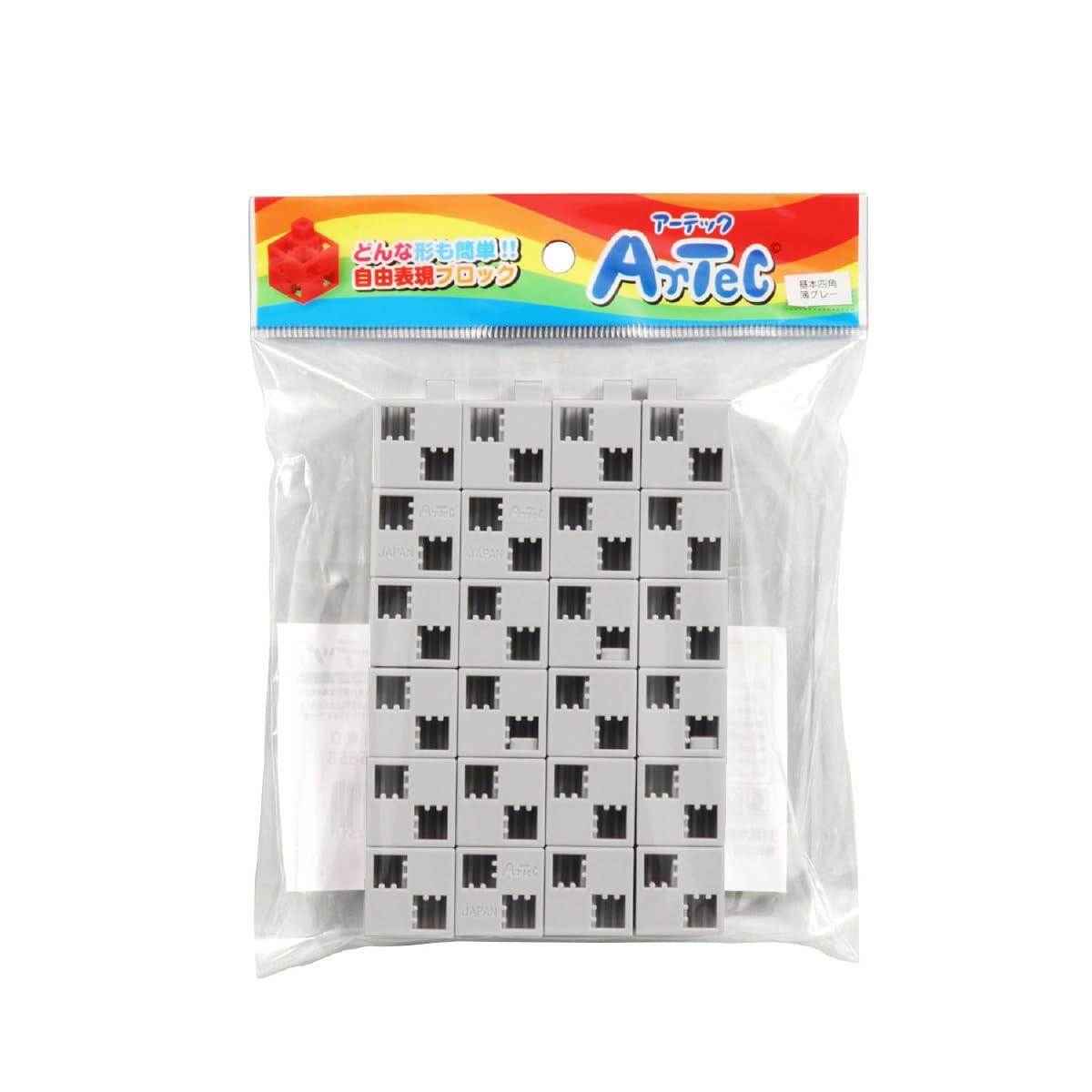 Artec Artec Block Single Block Basic Square Light Gray 24 Pieces 077751