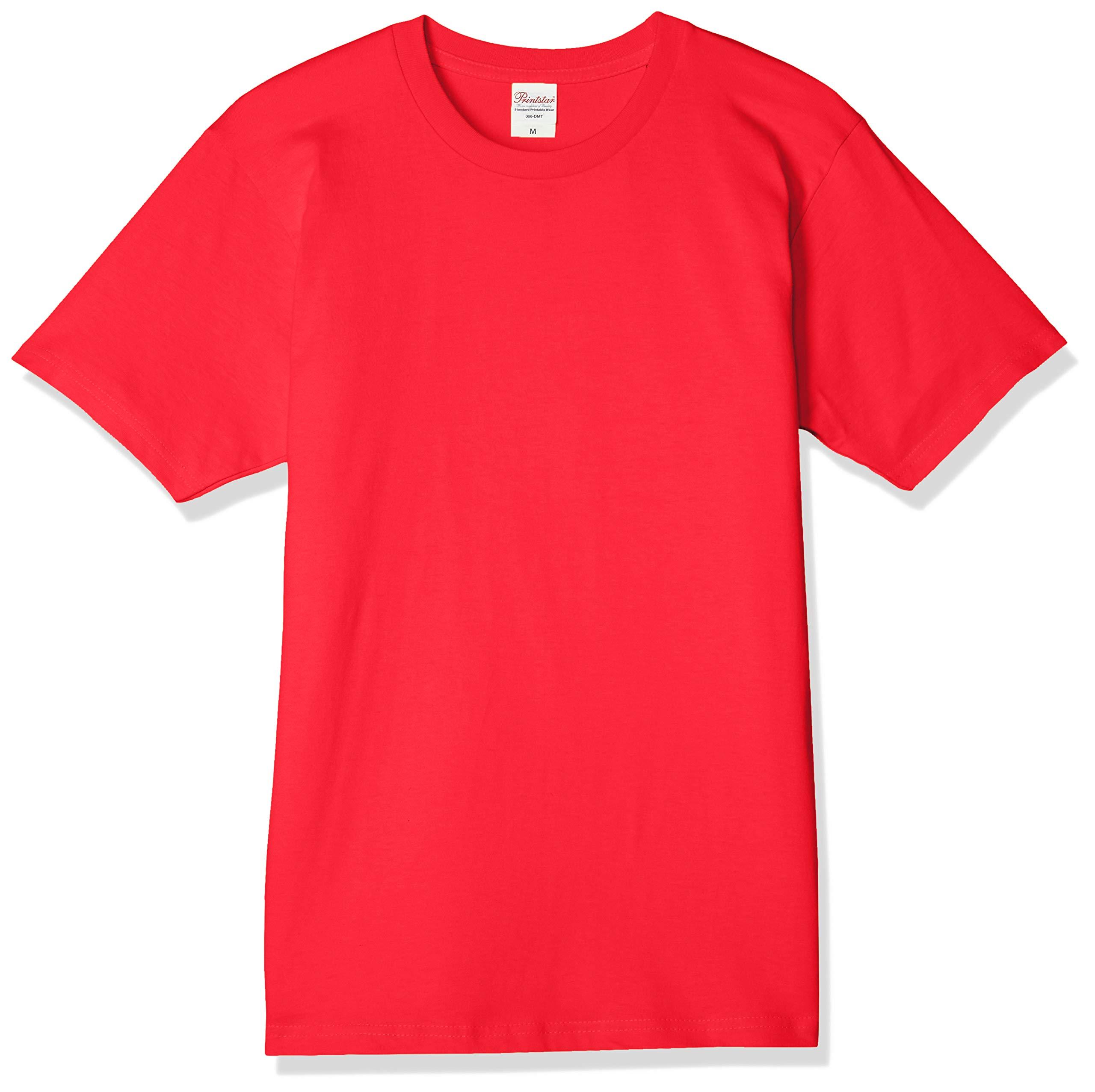 [Printstar] Kids Short Sleeve 5.0 oz Basic T-Shirt Red 120cm